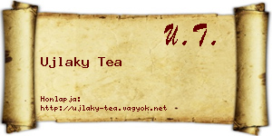 Ujlaky Tea névjegykártya